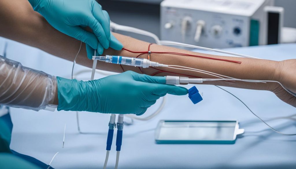 Hemodialysis catheter placement billing